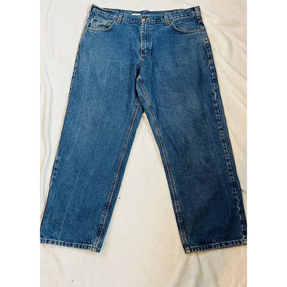 Carhartt Relaxed Fit Jeans Mens‎ 40x30 Medium Blue Denim